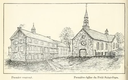 Croquis de l'église et du couvent de St-Ours