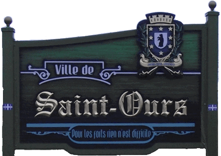 Enseigne St-Ours. Acceuil
